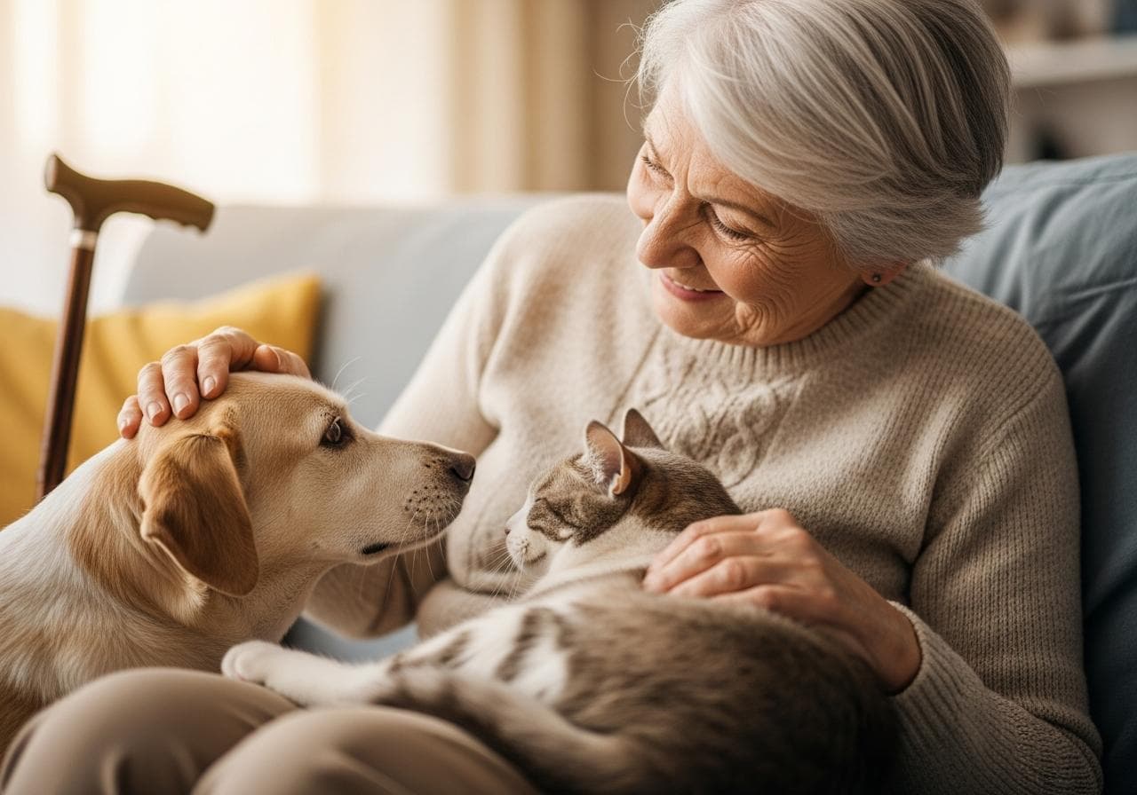 Aging Seniors And Their Beloved Pets