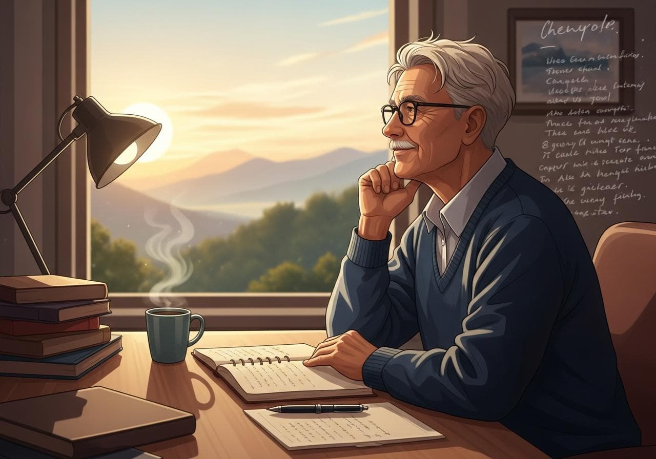 Senior Writing A New Beginning